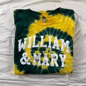 William & Mary Tie-Dye Shirt - Green and Yellow Men’s XL